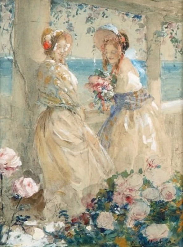 Eleganti sulla terrazza